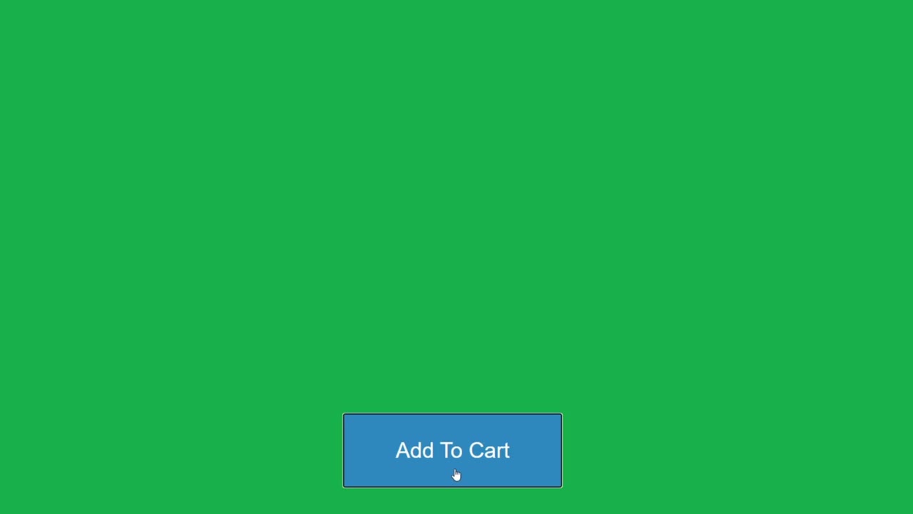 Mouse Cursor Slides Over And Clicks Add To Cart on Green Screen Background. Device Screen View of Cursor Clicking Shopping Merchandise Online. Viewpoint Over The Internet Network Website.