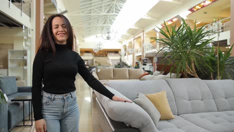 woman in furniture store