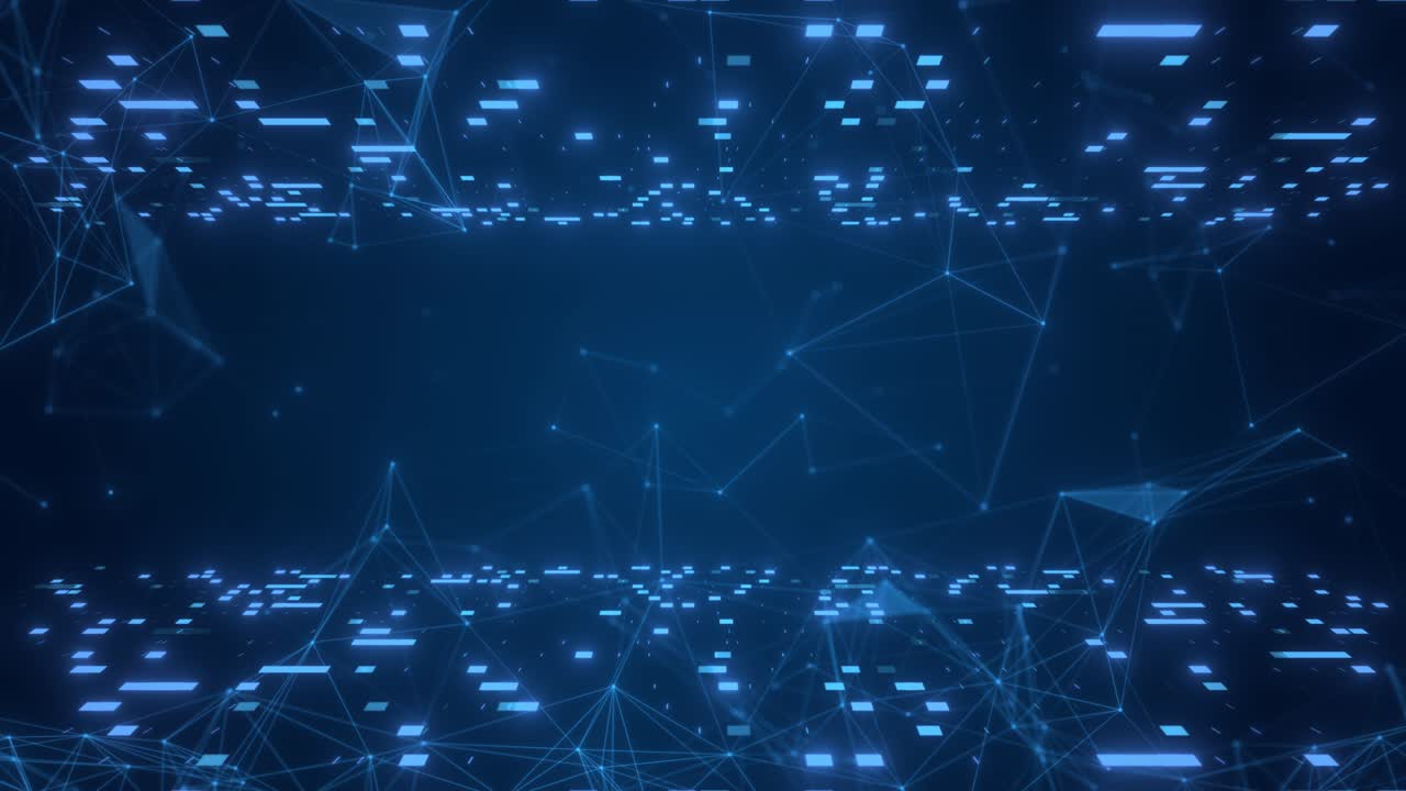 Digital Technology background with digital stripes and plexus blue background