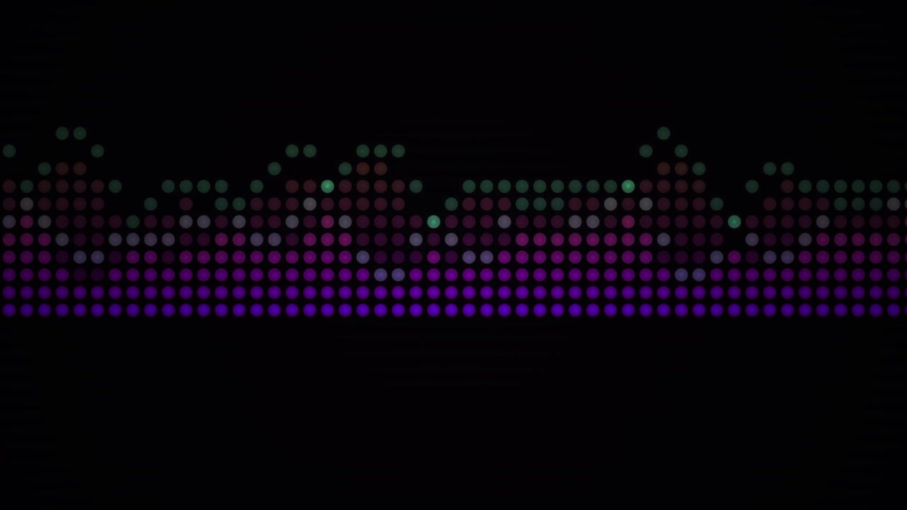 Colorful Digital Audio Equalizer Displaying Sound Waves