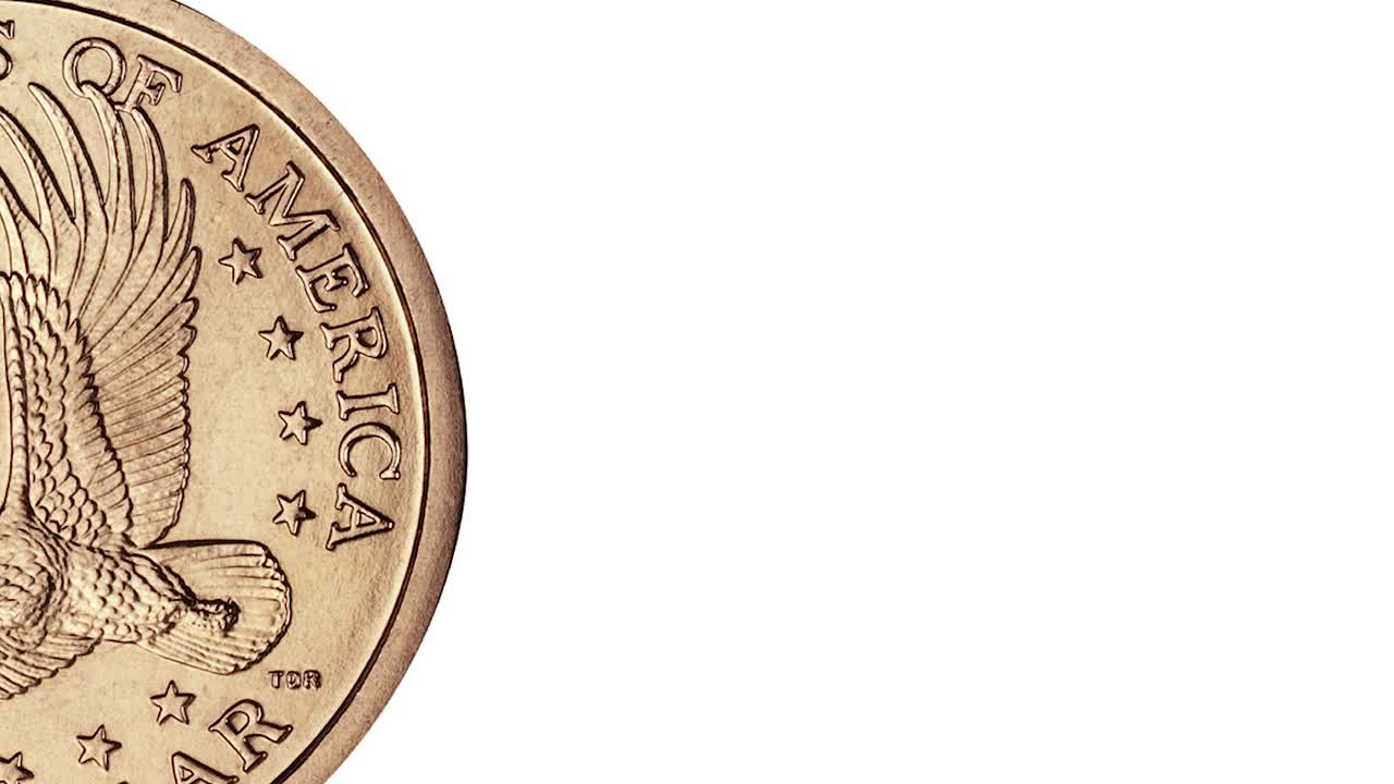 moneda de dólar estadounidense animación gráficos video 4k