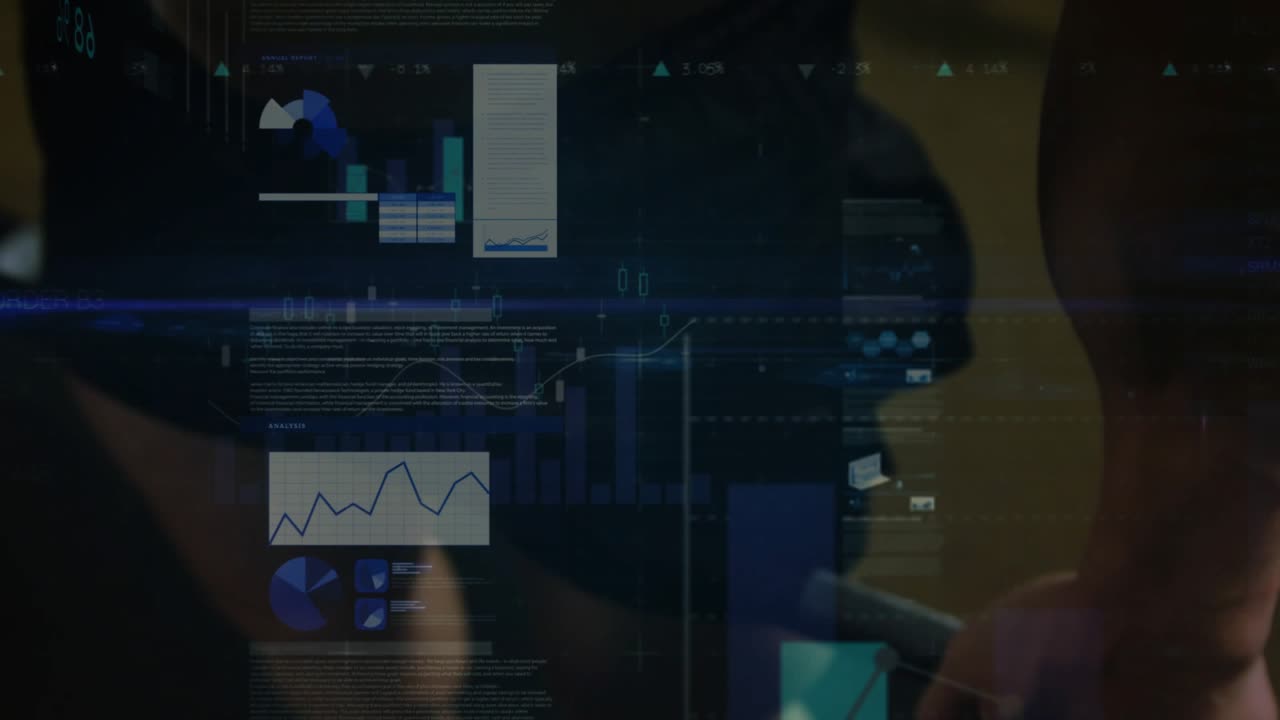 Man pedaling, gripping bar in gym, pedal starting HUD overlaying pie or bar or line charts tracking