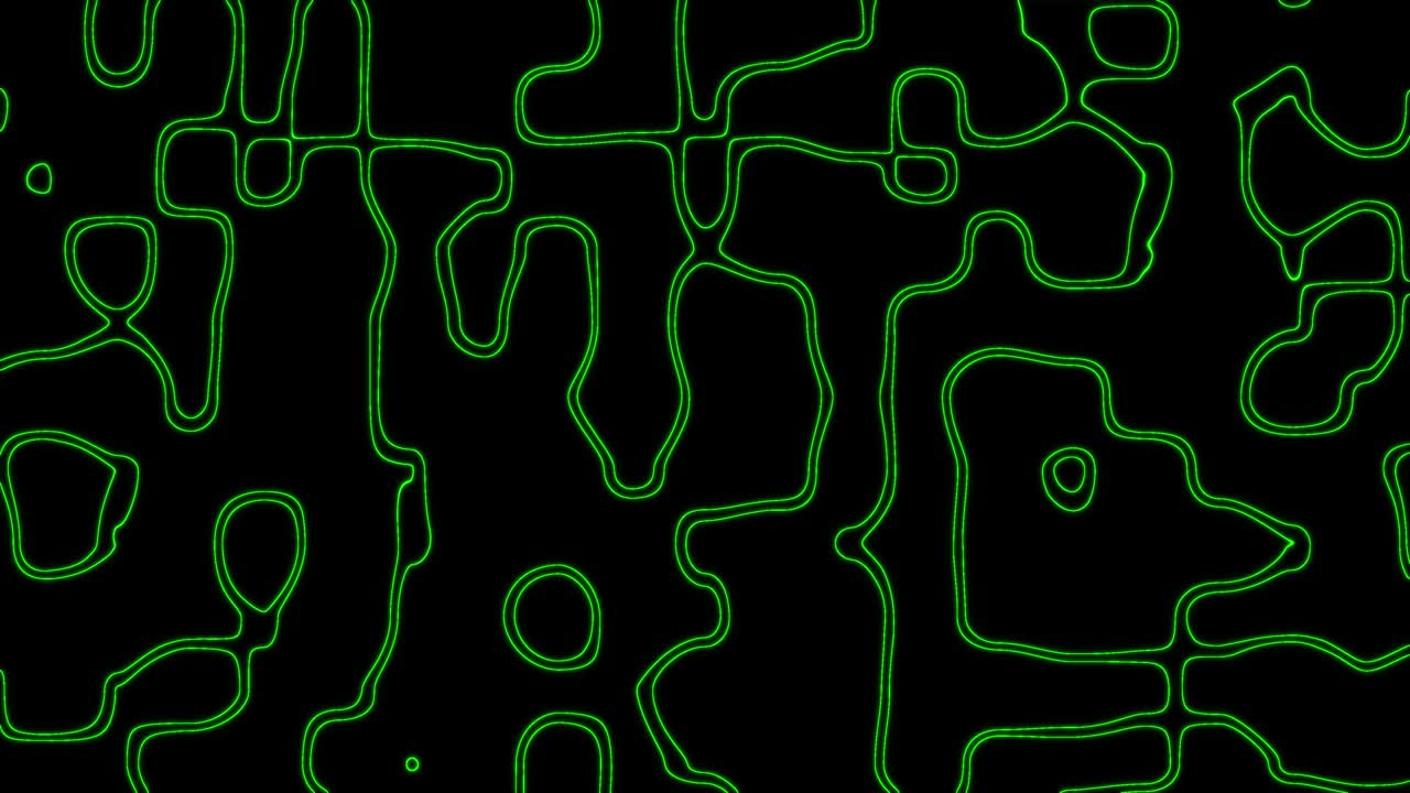fondo de patrón sin costuras geométrico abstracto. rayas verdes abstractas bucle de caleidoscopio. líneas coloridas psicodélicas rápidas. vj, fondo dj. fondo de movimiento abstracto de discoteca