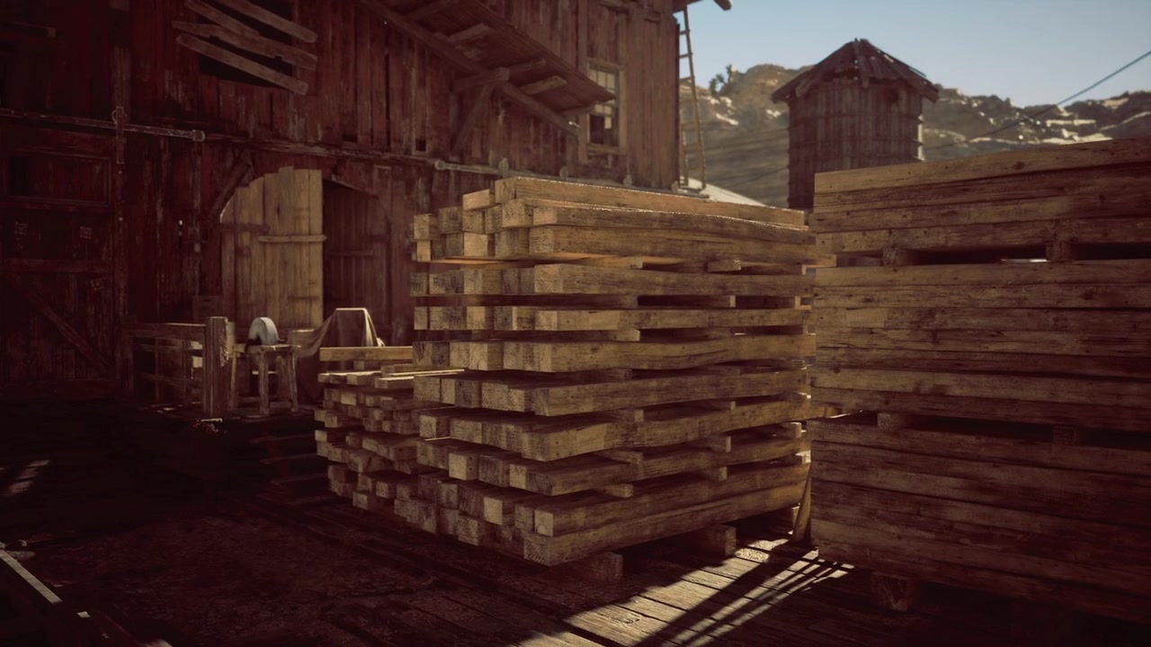 Vintage wood stacks depicting maritime industrial history and labor