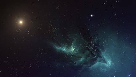 explorar estrellas brillantes y nebulosas en el espacio exterior