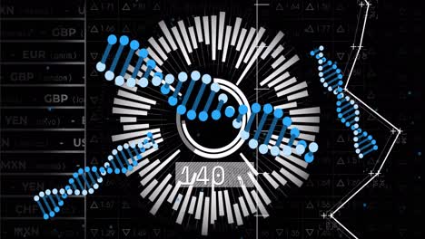 Animation-of-dna-strand-over-data-processing