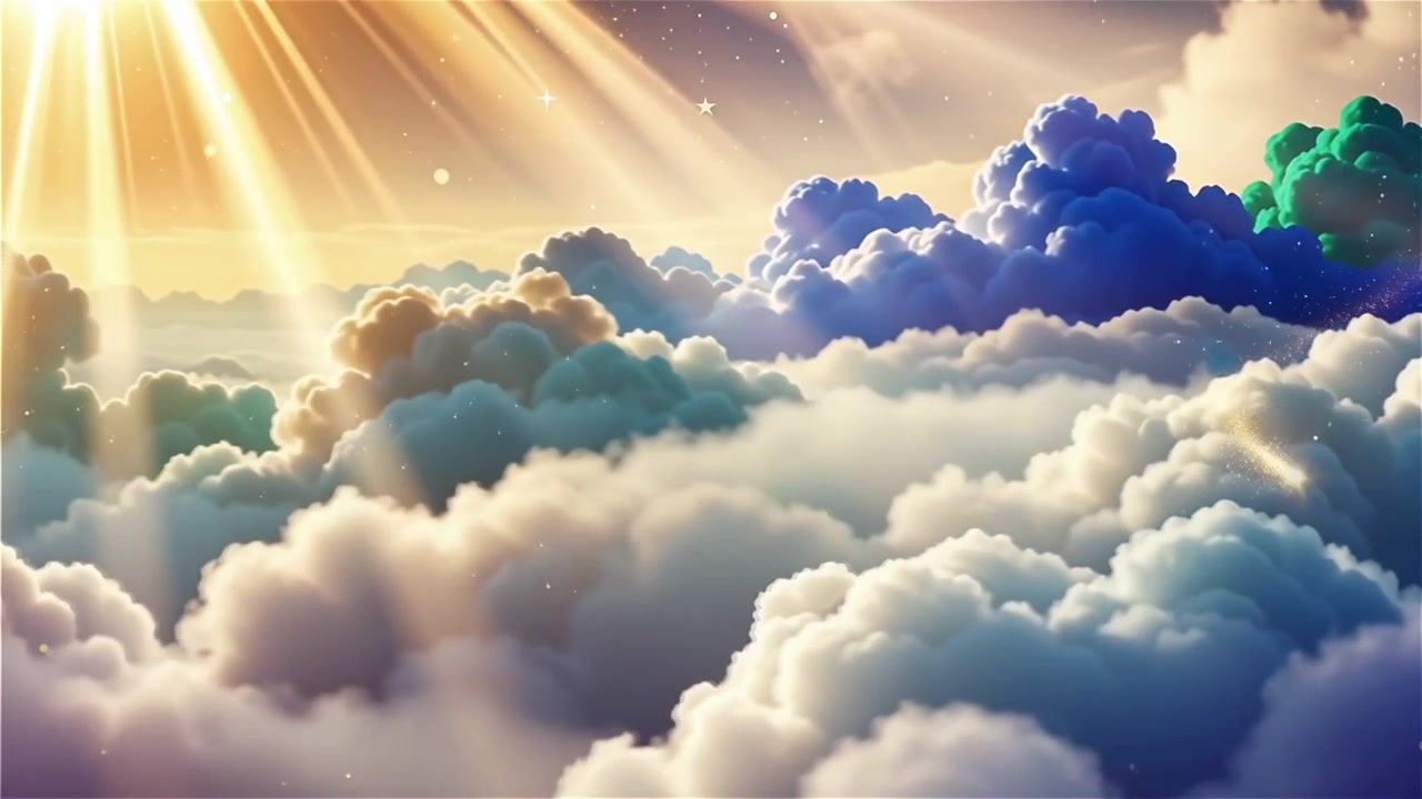 Christian Heavenly Light Worship Background