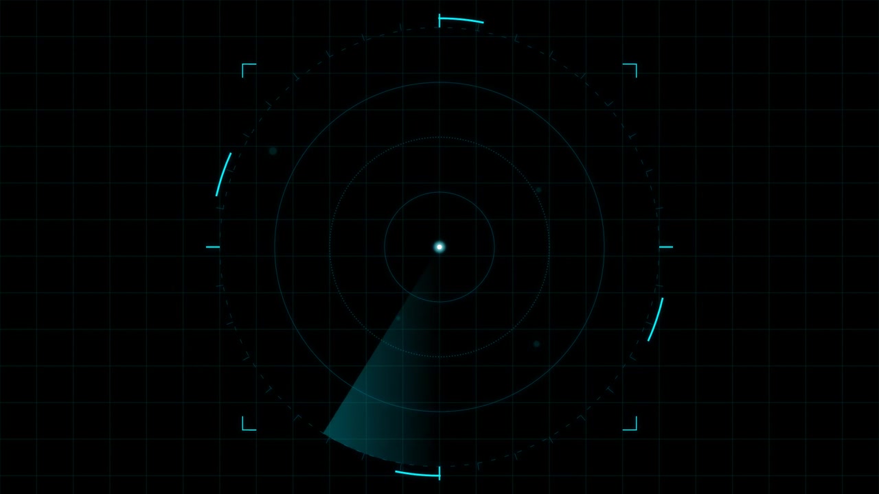 Digital radarskærm scanner efter mål