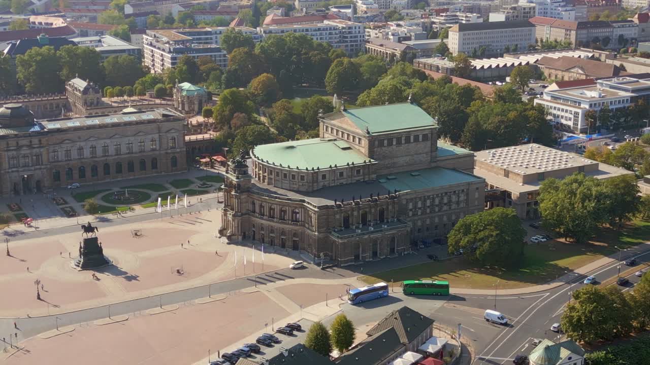 Cityscape Dresden Zwinger, Church, Opera at Elbe