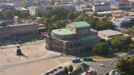 cityscape dresden zwinger, church, opera at elbe