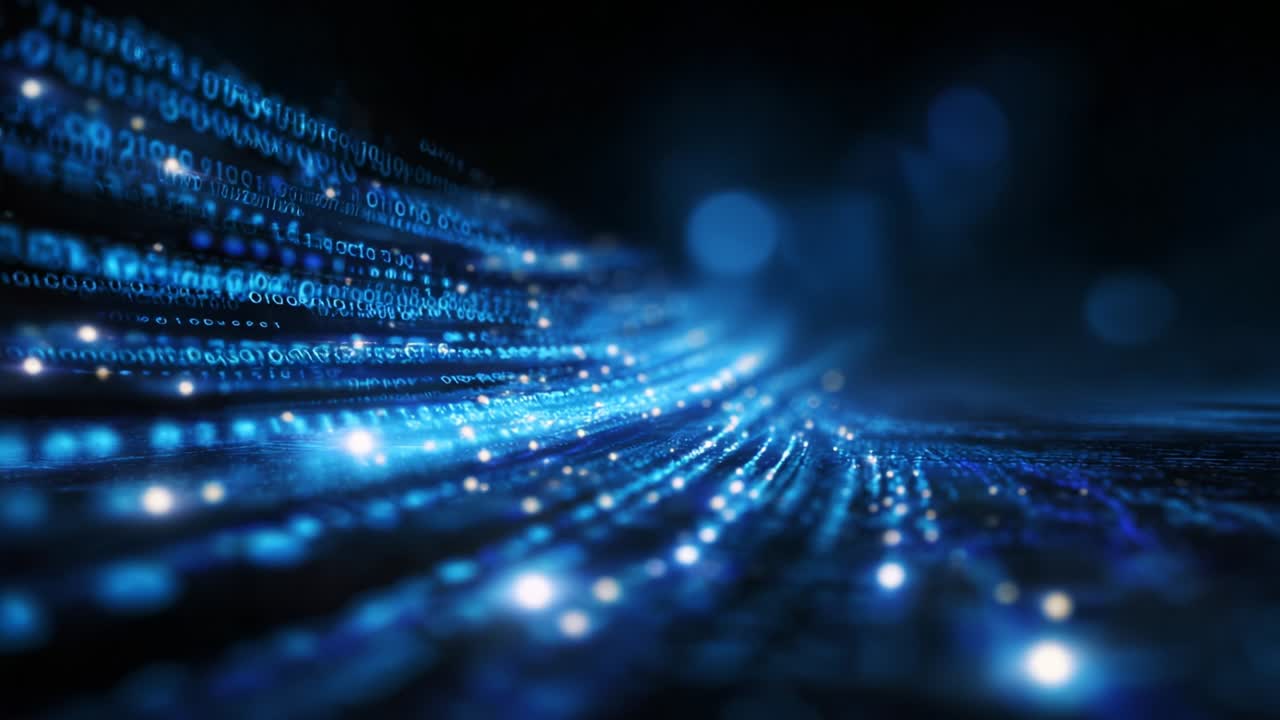 Abstract digital stream of binary code