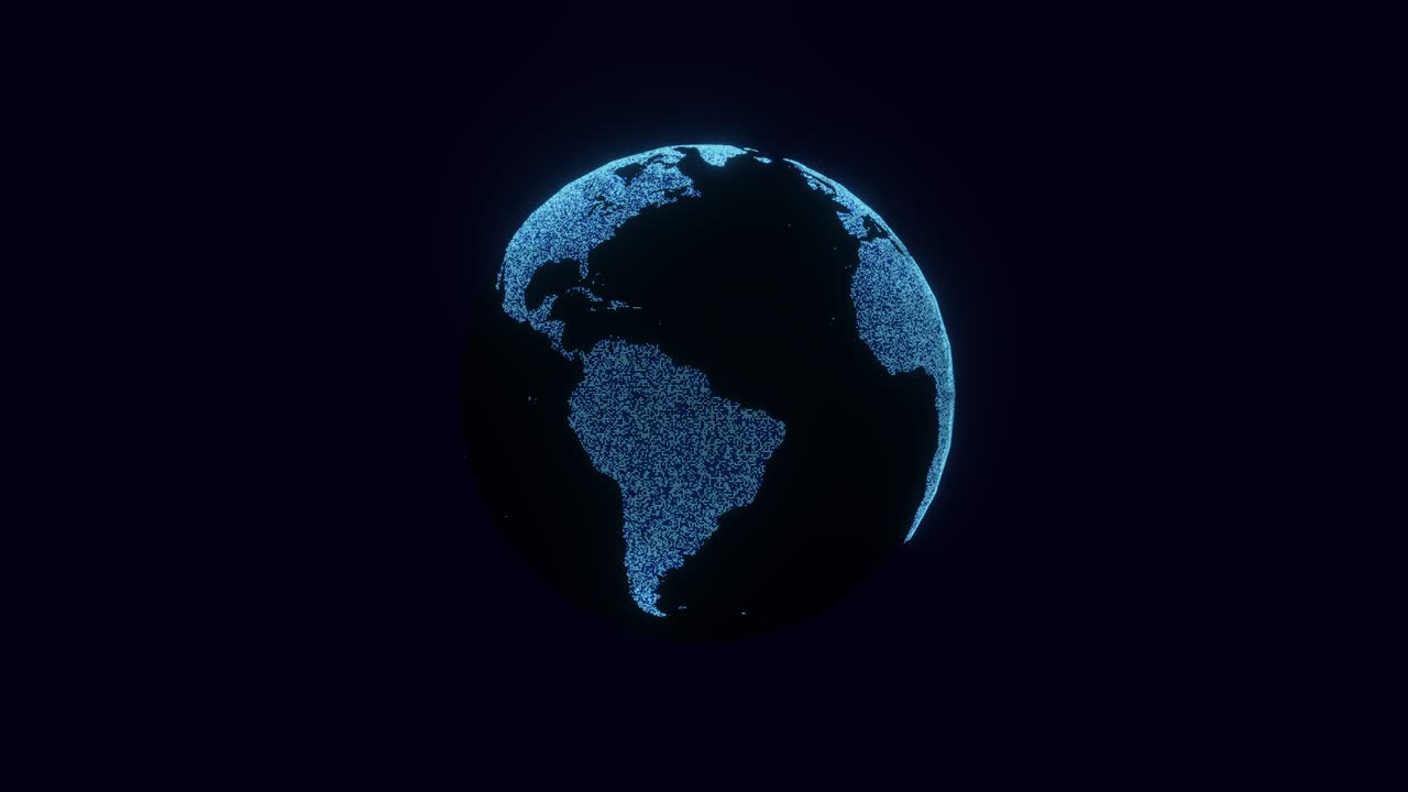 tierra holográfica en 3d