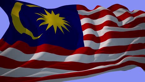 la bandera de malasia es un bucle alfa 4k.
