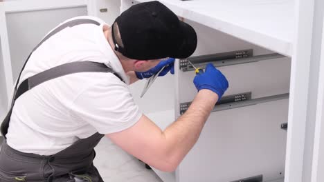 assembling a cabinet drawer