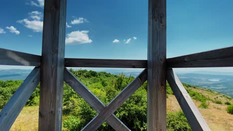 wood house on top of the mountain