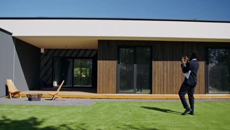 real estate photography of modern house