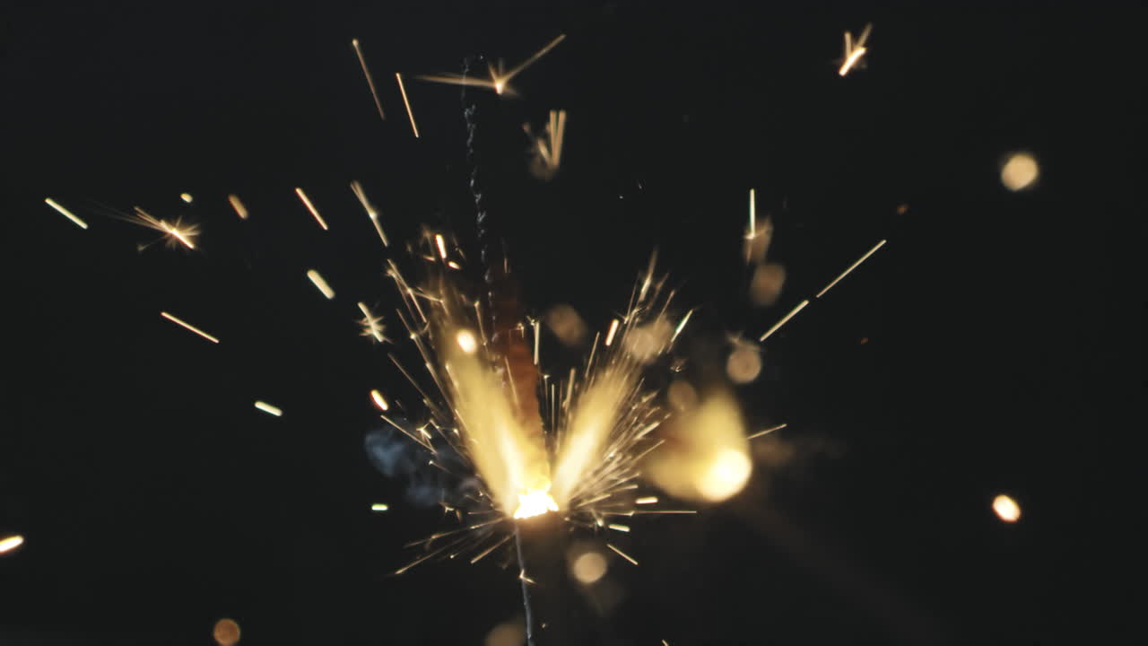 Sparkling sparklers in the dark