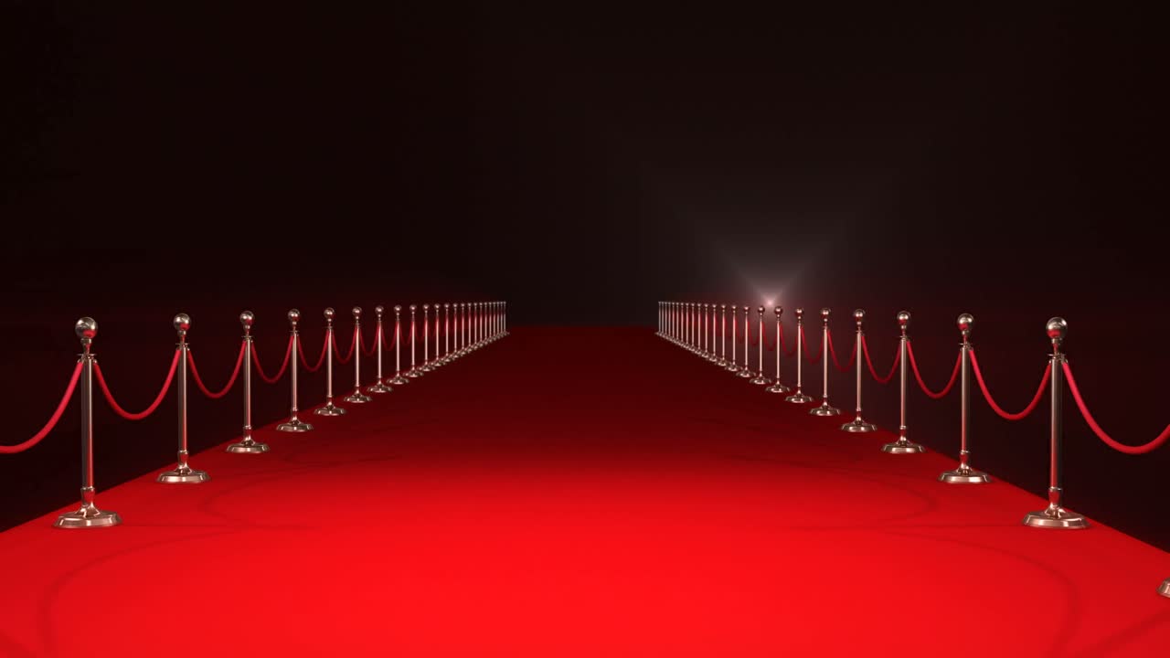 빨간 배경 에 스포트라이트 가 있는 긴 빨간 카 ⁇