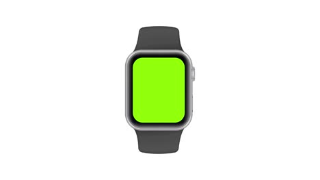 animated smart watch mockup with green screen