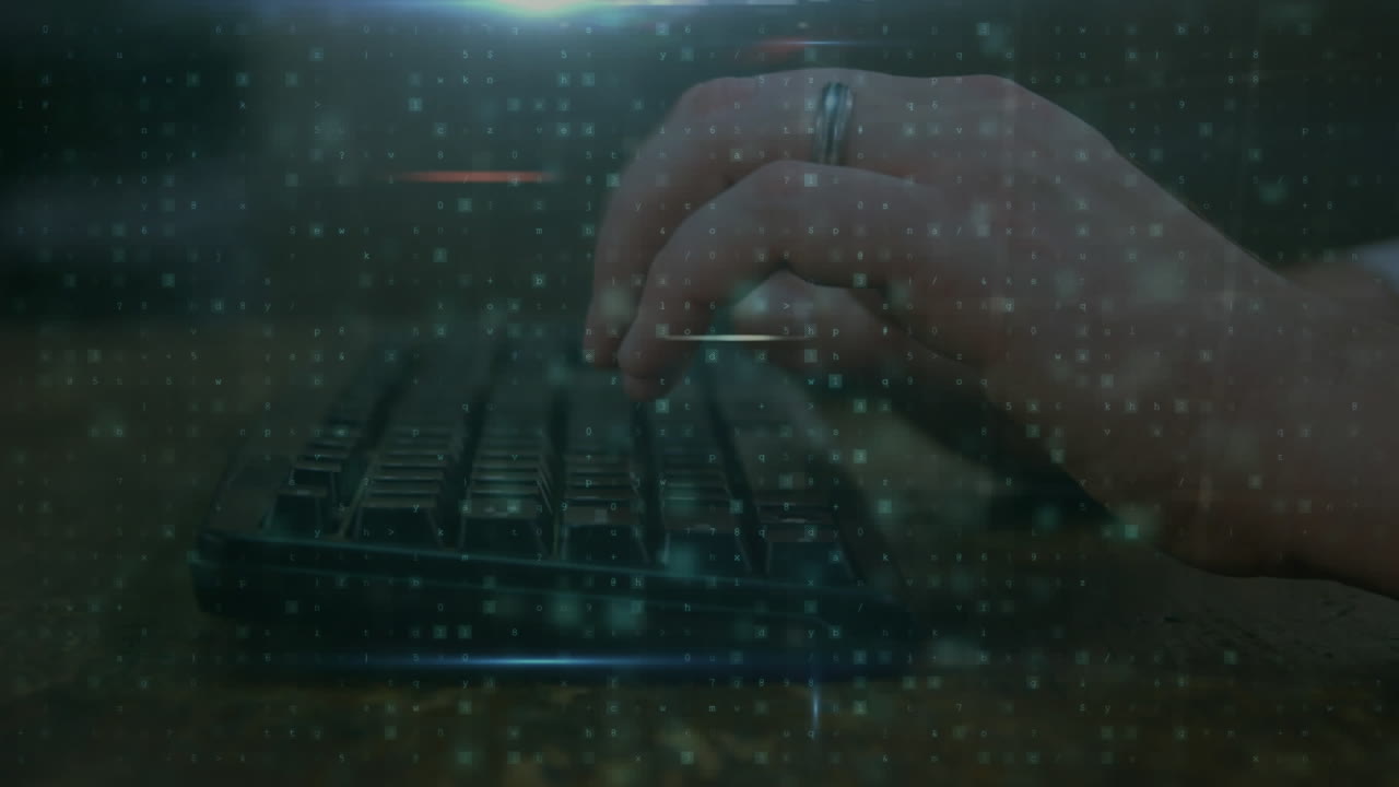 컴퓨터를 사용하여 인간에 대한 사이버 공격 경고의 애니메이션