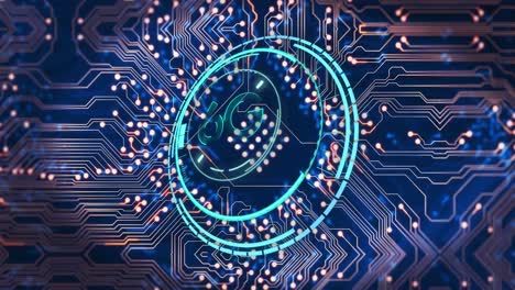 animación de texto 6g a través de una red de conexiones