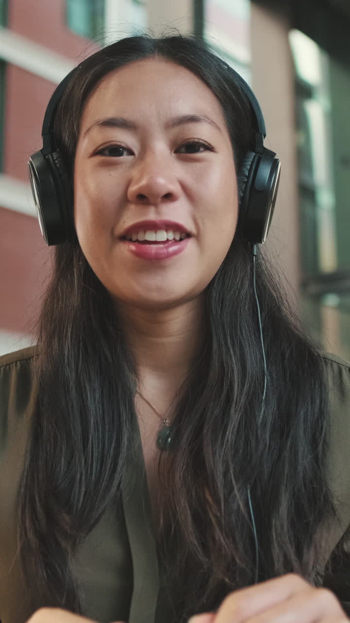 Woman with Headphones Portrait