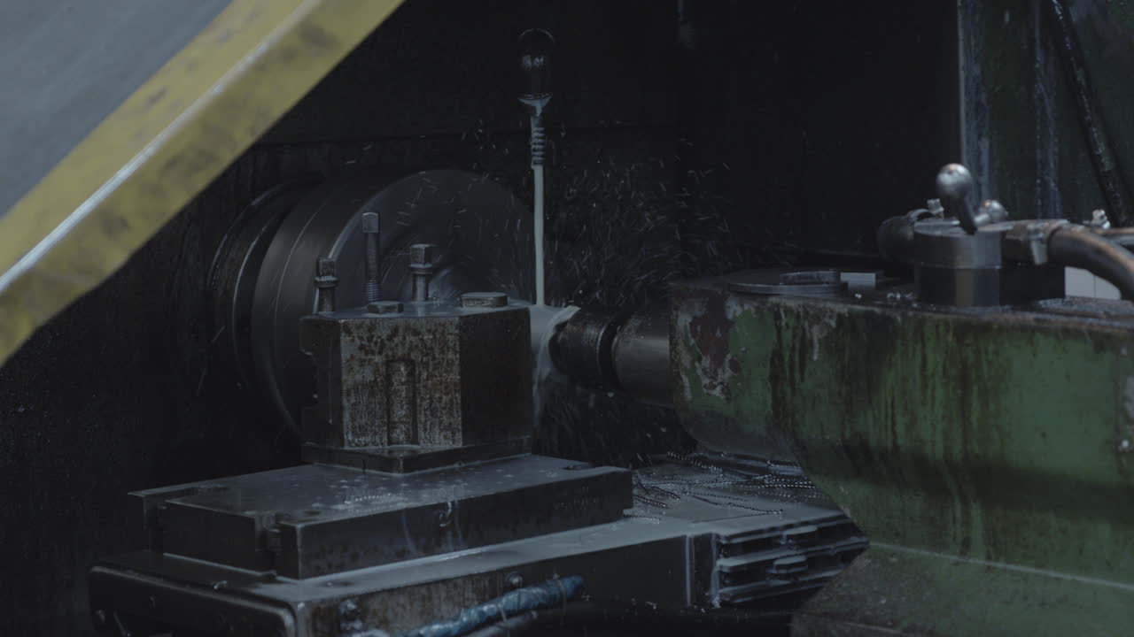 Metal Lathe in Operation