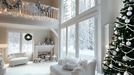 white christmas wonderland living room