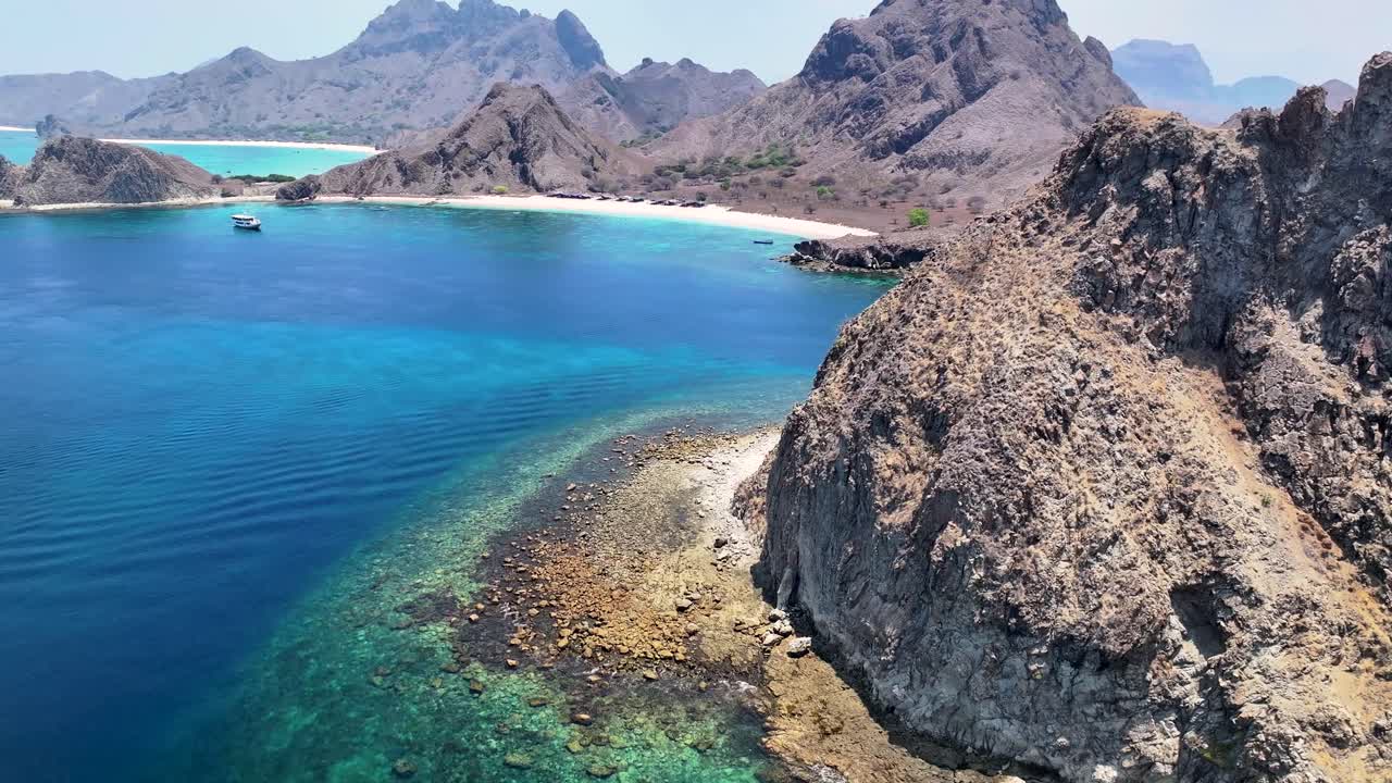 열대 섬 파라다이스의 놀라운 공중 풍경