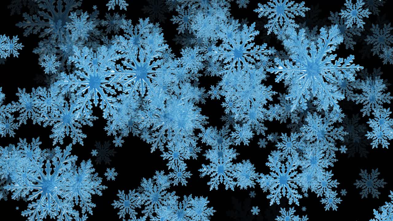 la nieve cayó en gran tamaño, superpuso el fondo del video