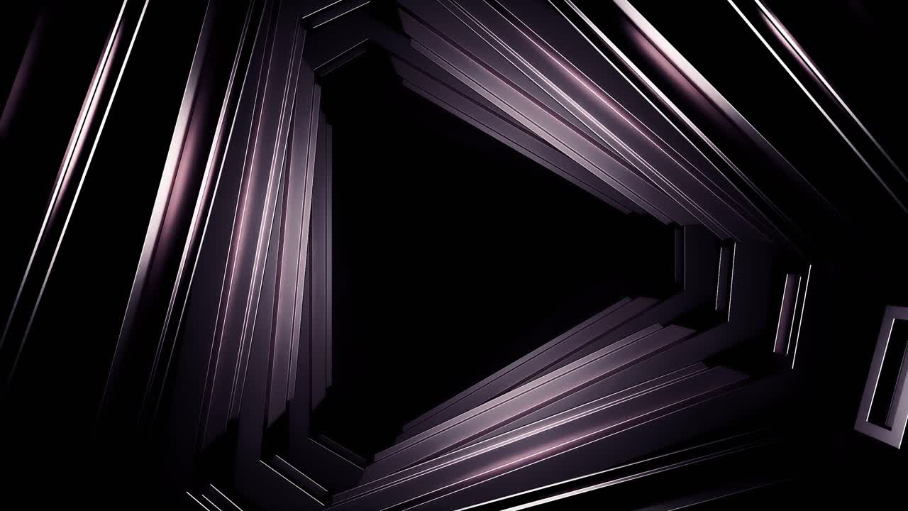 Forme geometriche astratte in un tunnel scuro