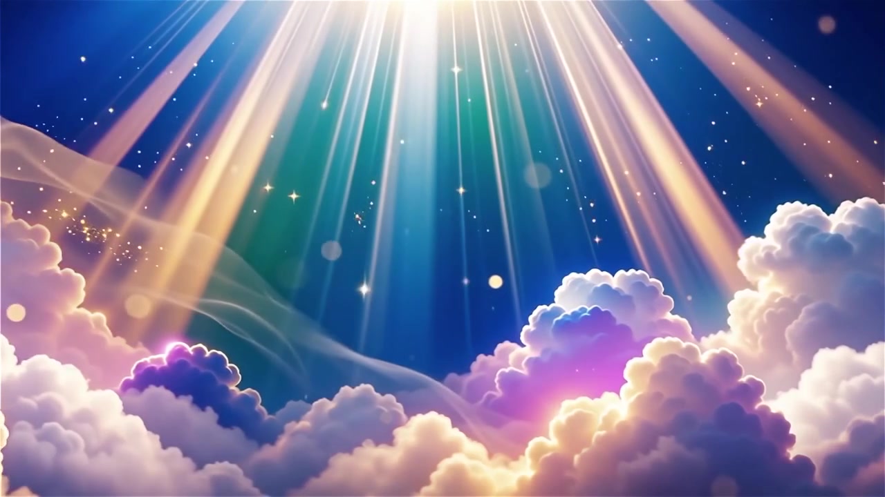Christian Heavenly Light Worship Background