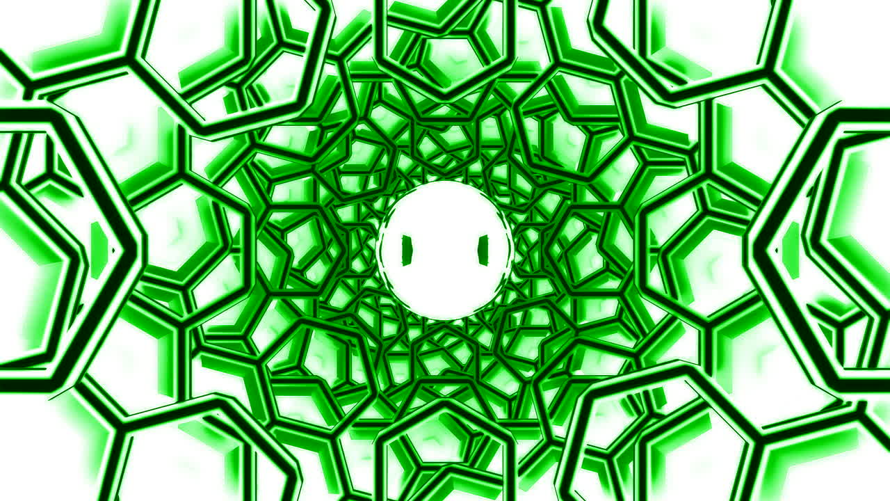 túnel hexagonal verde abstracto