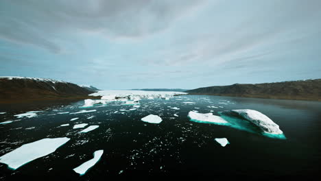 big glacier on the coast of antarctica a sunny summer afternoon