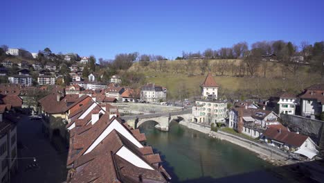 rooftop view of bern overlooking the river aare