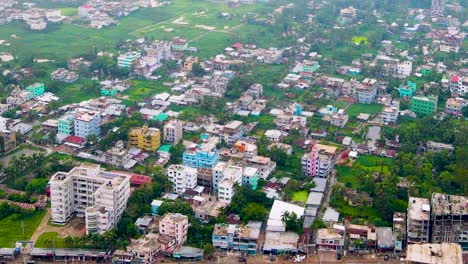 colorful neighbourhood buildings and nature in dhaka bangladesh asia