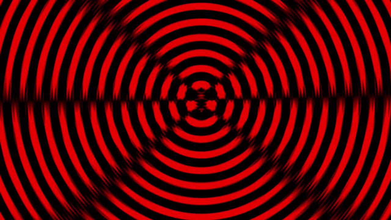 Mesmerizing swirl of red and black colors with moving rays