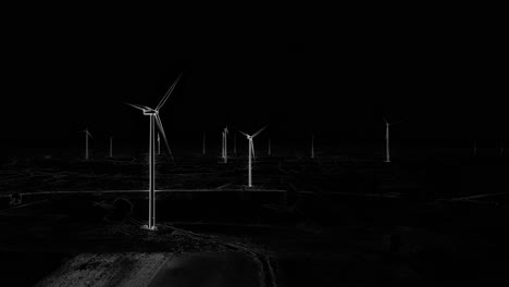 wind turbines, white outlines, perfect for graphic effects and illustrations