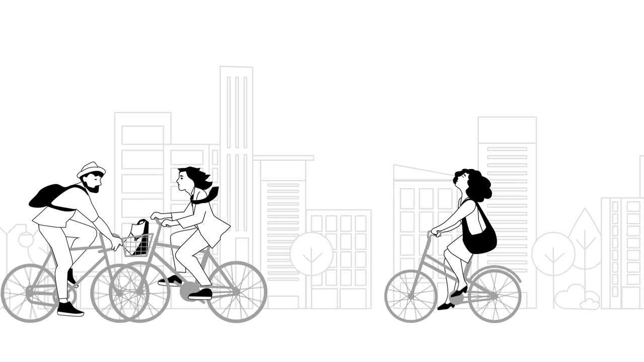 자전거를 타는 사람들