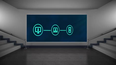 di icone di connessione di rete sullo schermo di casa