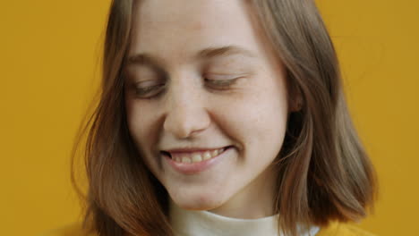 teenage girl smiling portrait