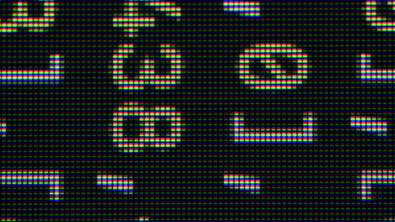 Close-up of LCD Screen Pixels