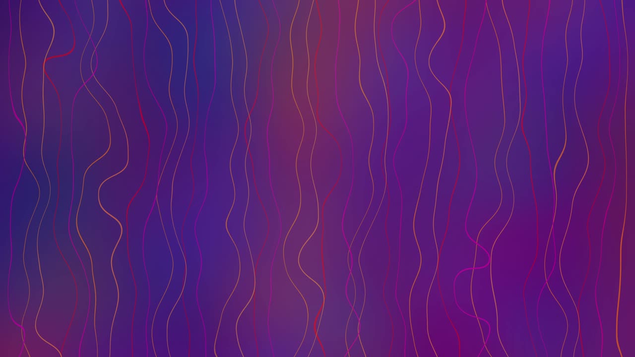 loopable purple abstract background with waving golden lines, wavy texture