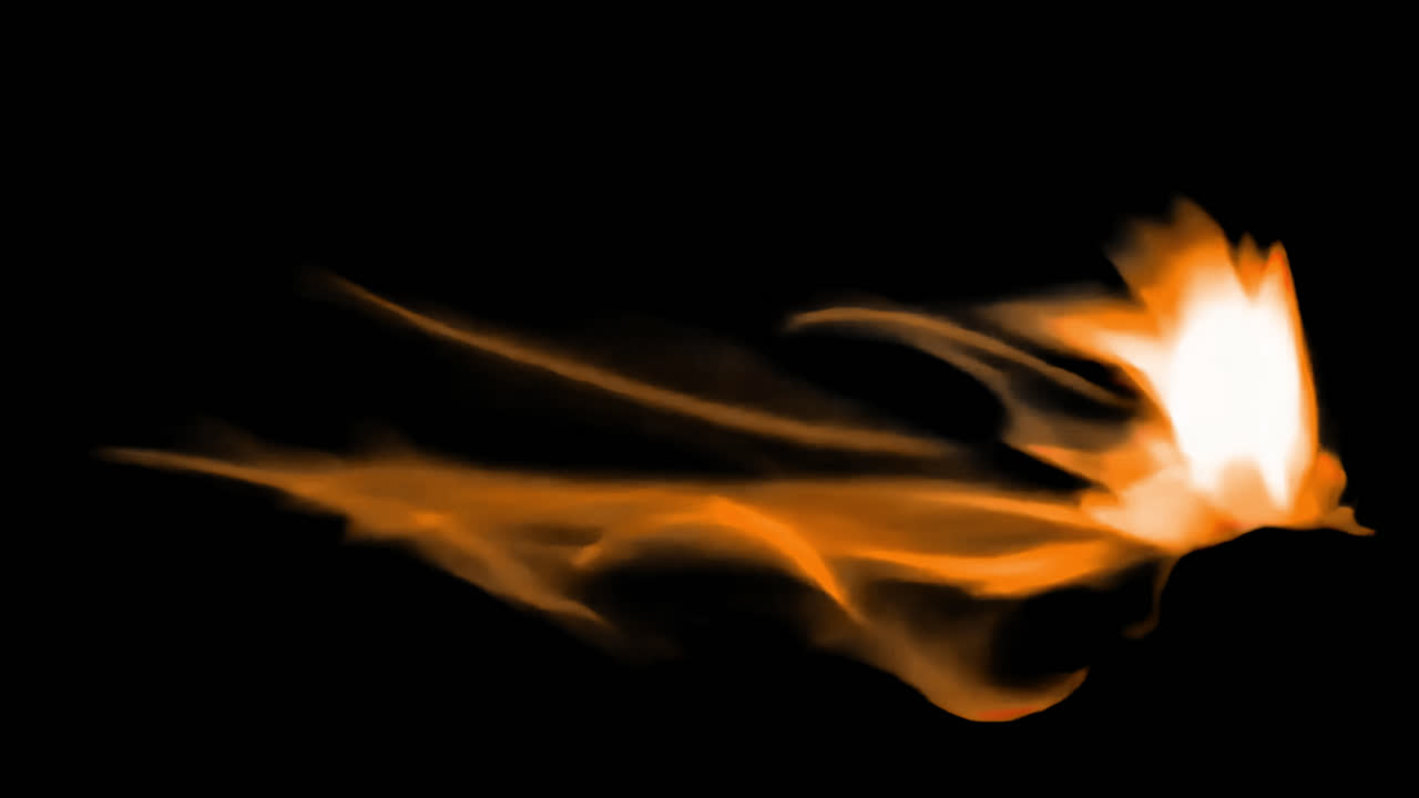 Dynamisk, flammende bevægelseskunst, animeret overlay, transparent 4K-video, alfakanal, ProRes 4444