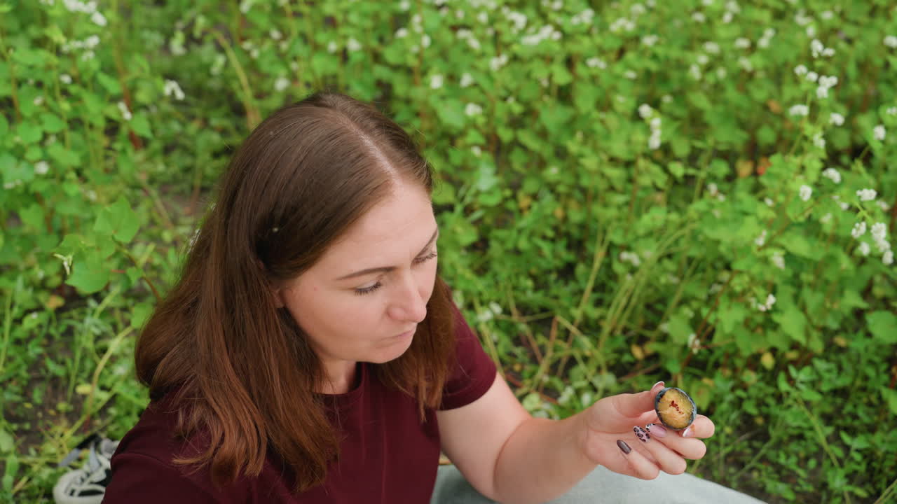 흰색 옷을 입은 여성이 아기 새에게 부드럽게 먹이를 주고 있어요. 자원 봉사 구조대원이 초록색 초원의 피크닉 담요 위에서 작은 날개를 살펴보고 물을 주고 있으며, 클로즈업된 인물 사진은 따뜻한 표정과 섬세한 손길을 담아내고 있습니다.