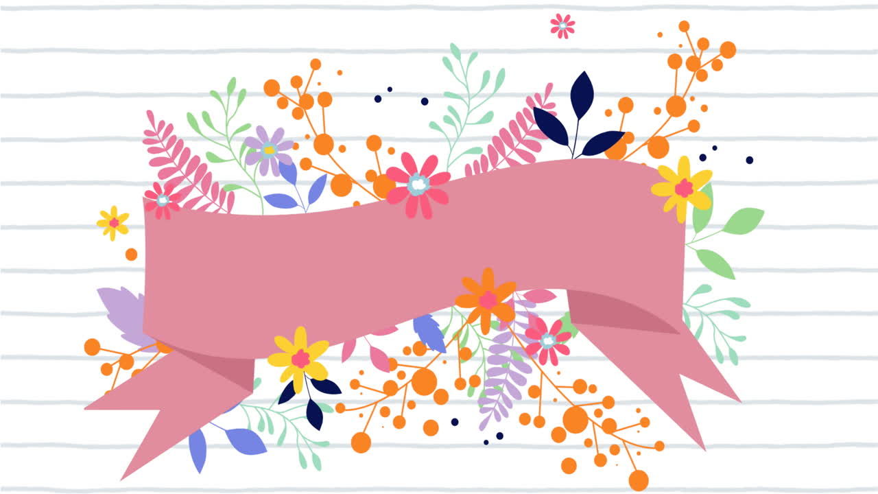 animación del feliz día de los maestros texto sobre los artículos escolares iconos y flores