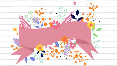 animación del feliz día de los maestros texto sobre los artículos escolares iconos y flores