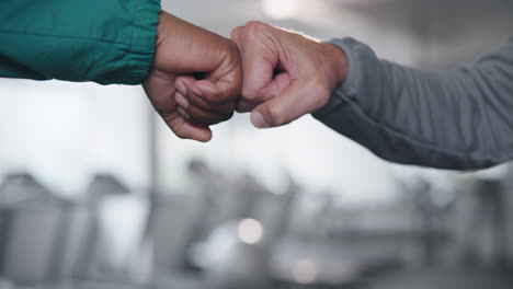 fist bump in gym