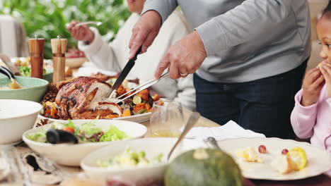 family gathering for thanksgiving dinner