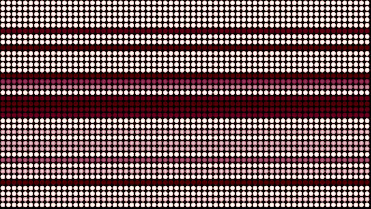 A loopable abstract background video material that changes the color of dots that glow red like a light by moving up and down.